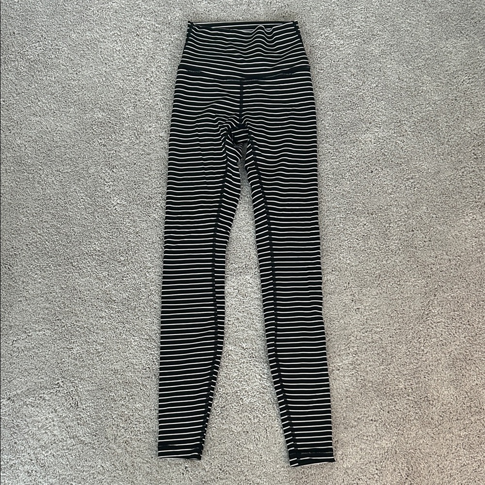 Lululemon Wunder Under High-Rise Tight Luxtreme Parallel Stripe Black White